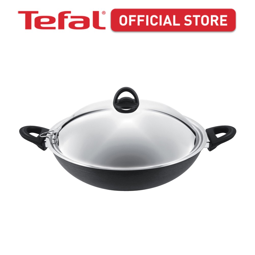 Tefal Novel Chinese Wok 36cm with Lid A69698 Shopee Singapore