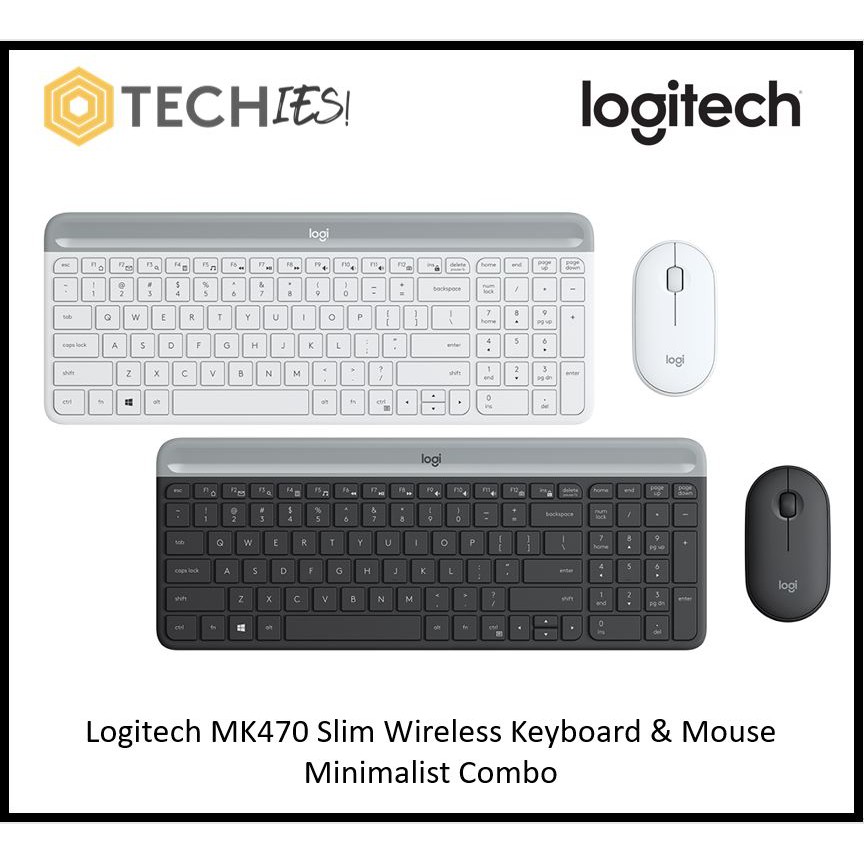 Logitech MK470 Slim Wireless Keyboard and Mouse Minimalist Combo