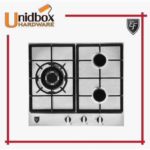 EF HB AG 360 VS A 58CM Stainless Steel Gas HobLPG/EF/3 Burners/Kitchen