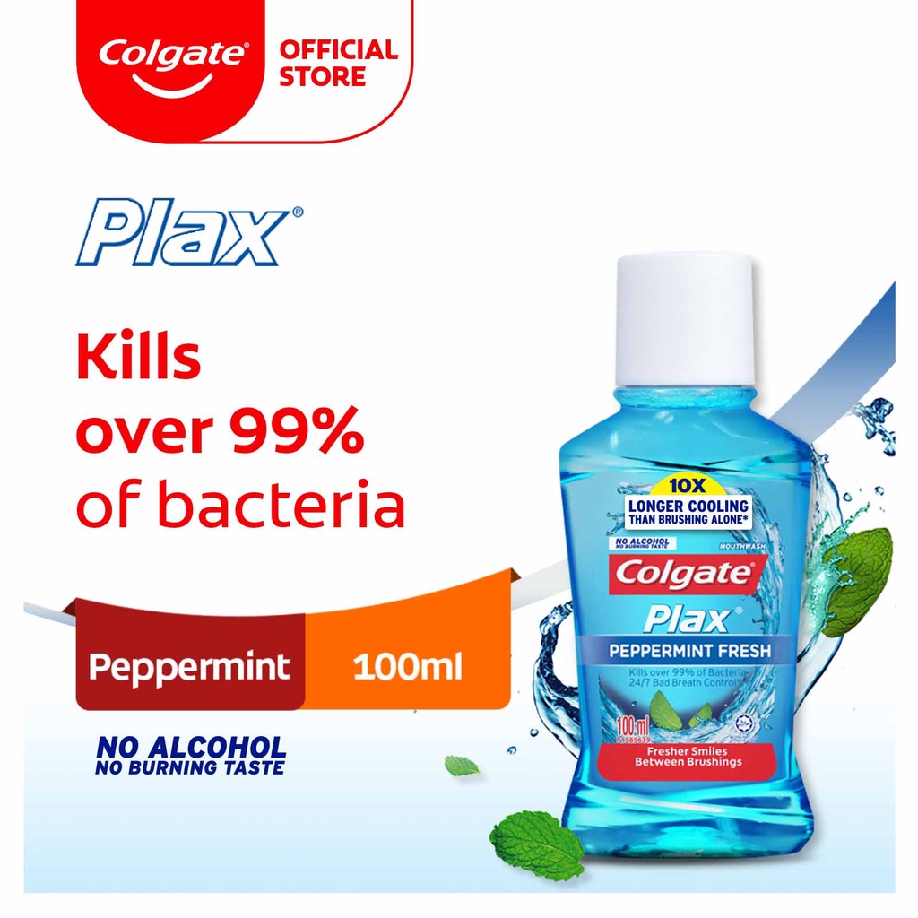 [Eliminates 99.9percent Bacteria] Colgate Plax Peppermint Mouthwash