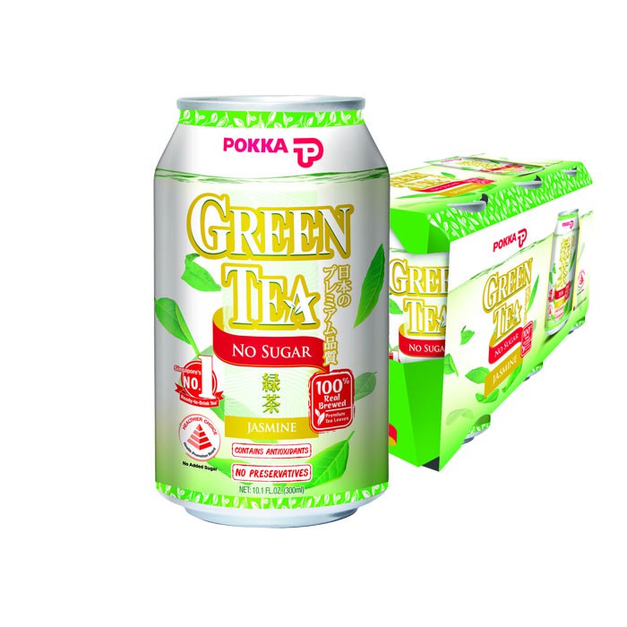 Pokka Jasmine Green Tea No Sugar (6 x 300Ml) Shopee Singapore