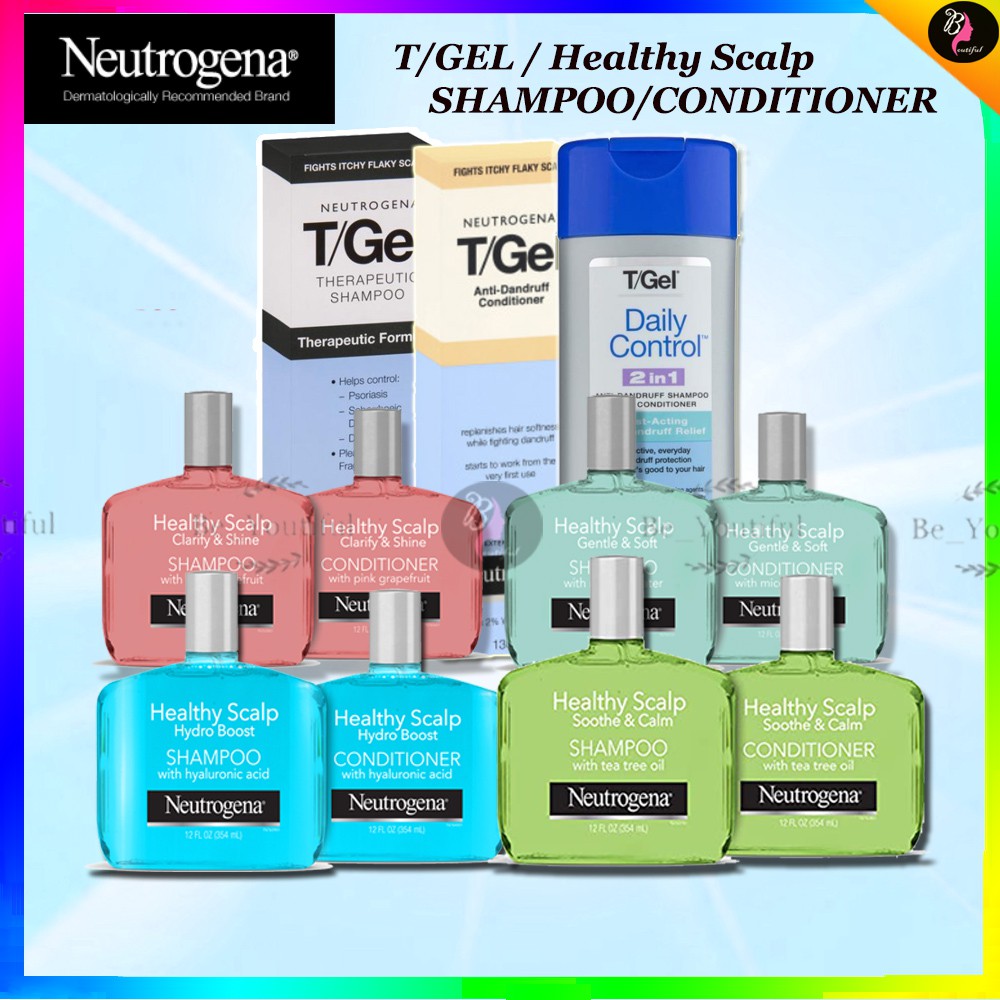 Neutrogena Shampoo/Conditioner T/Gel Therapeutic Coal Tar (Psoriasis Anti Dandruff) Healthy