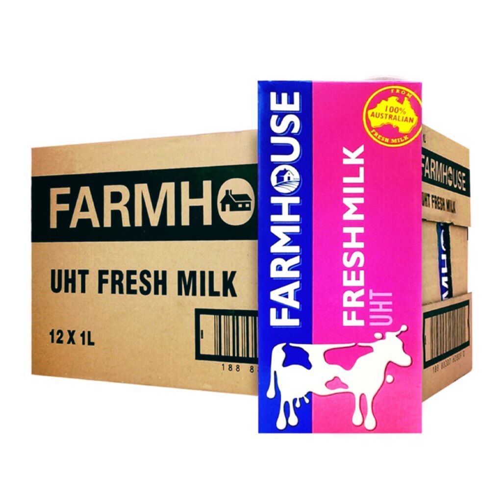 FARMHOUSE UHT Fresh Milk (24 x 1L) 2ctns Shopee Singapore