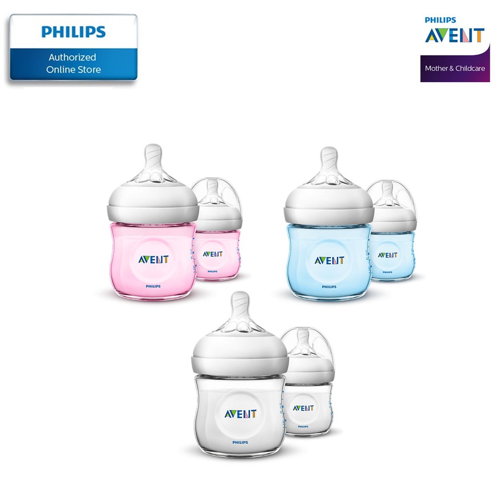 Philips Avent Natural baby bottle with soft teats in 125ml twin pack