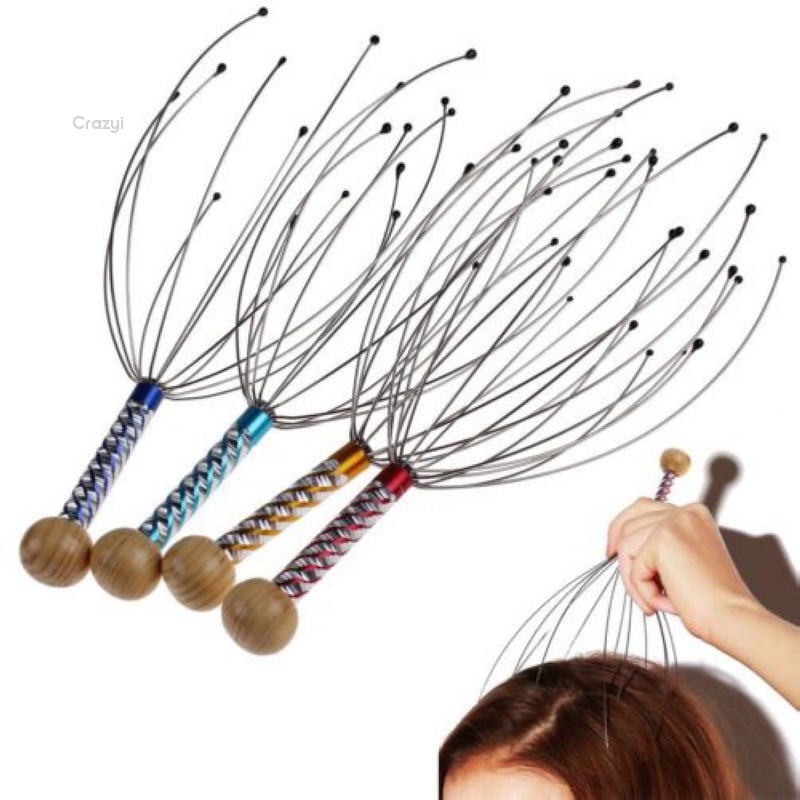Crazyi Head Neck Scalp Massager Octopus Massage Equipment Stress