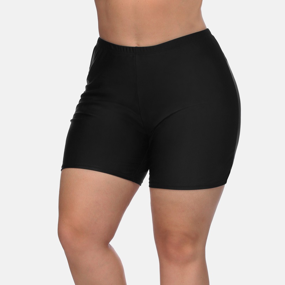 Charmo Women High Waist Plus Size Swimming Shorts Ladies Plus Size