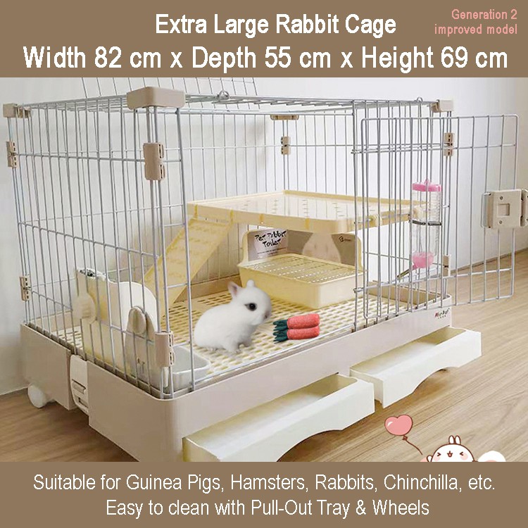 Large Rabbit Cage On Wheels