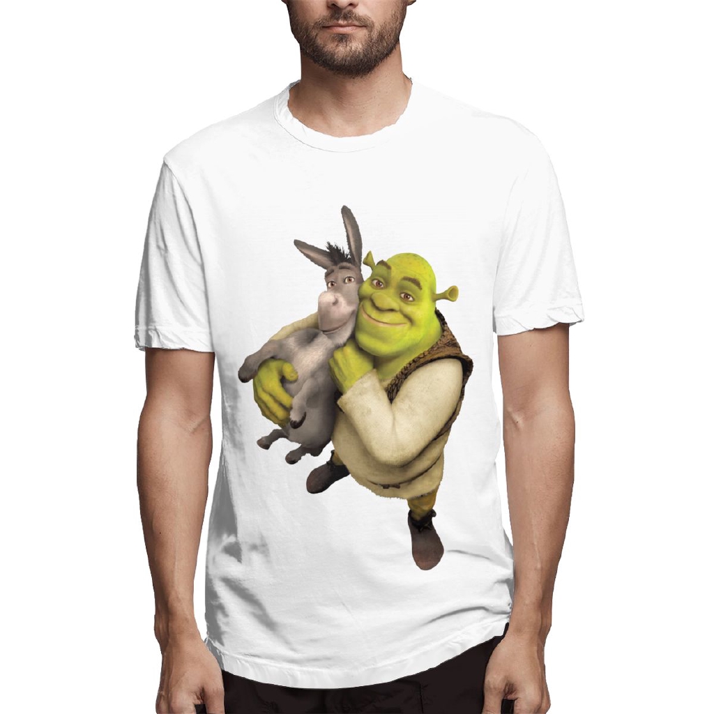 Shrek T Shirt Shrek And Donkey Tshirt ShortSleeve Fashion Tee Shirt