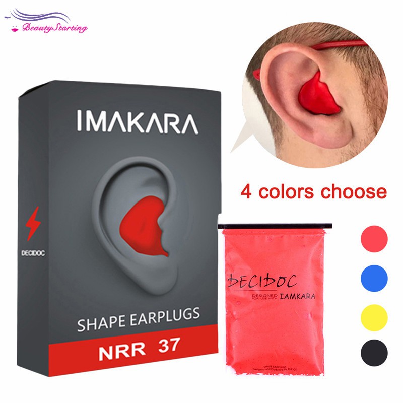 BT 60pcs Moldable Shaped PU Antinoise Ear Plugs Noise Reduction