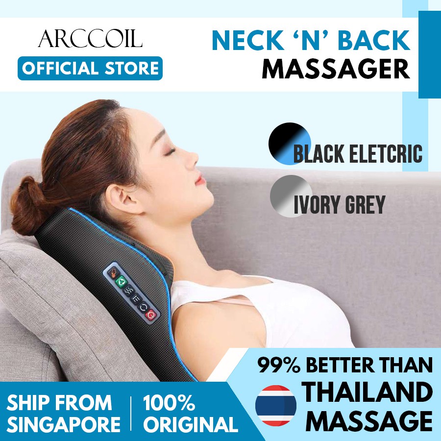 Arccoil Electric Massage Pillow Car Home Use Shiatsu Kneading Back