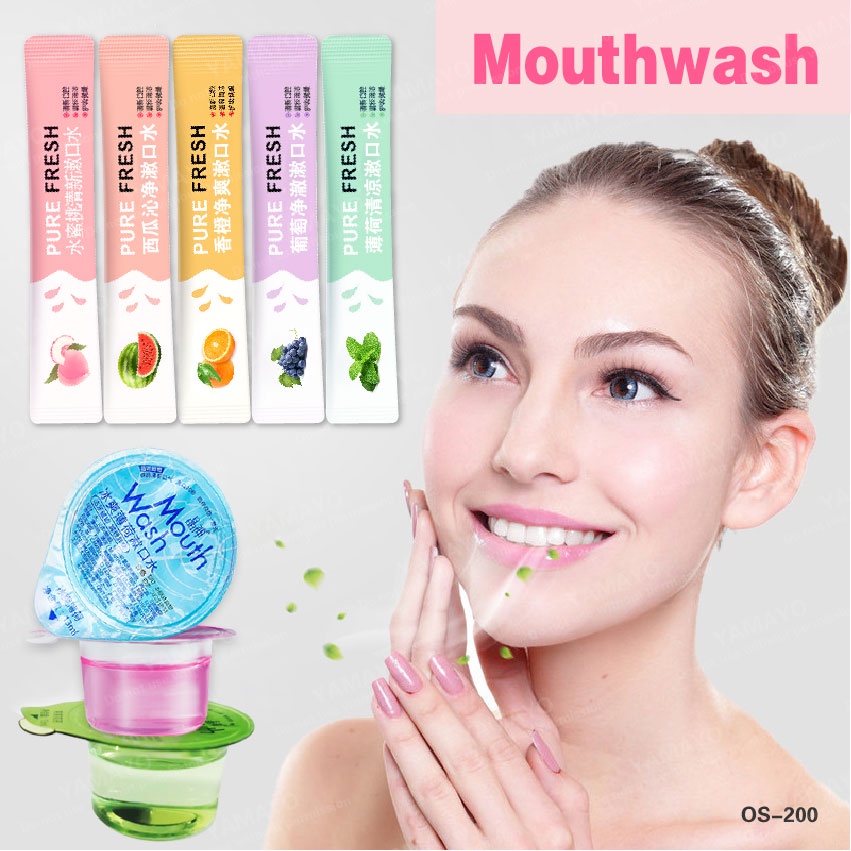 Portable Flavoured Mouthwash Stick / Capsule Fruit Flavour Mouth Wash Sachet Spray Travel Bad