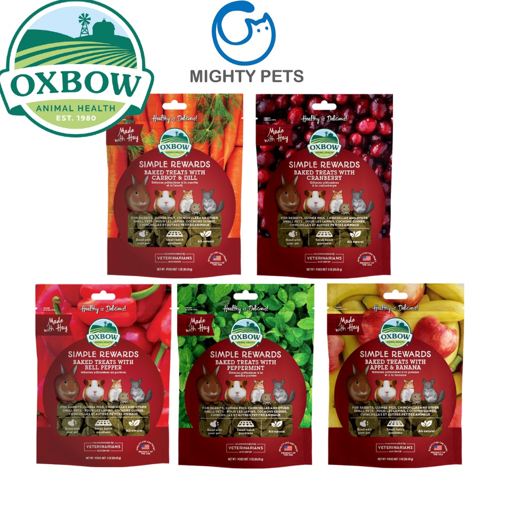 Oxbow Natural Baked Treats Small Animal Treat 85g5 Flavours ( Banana