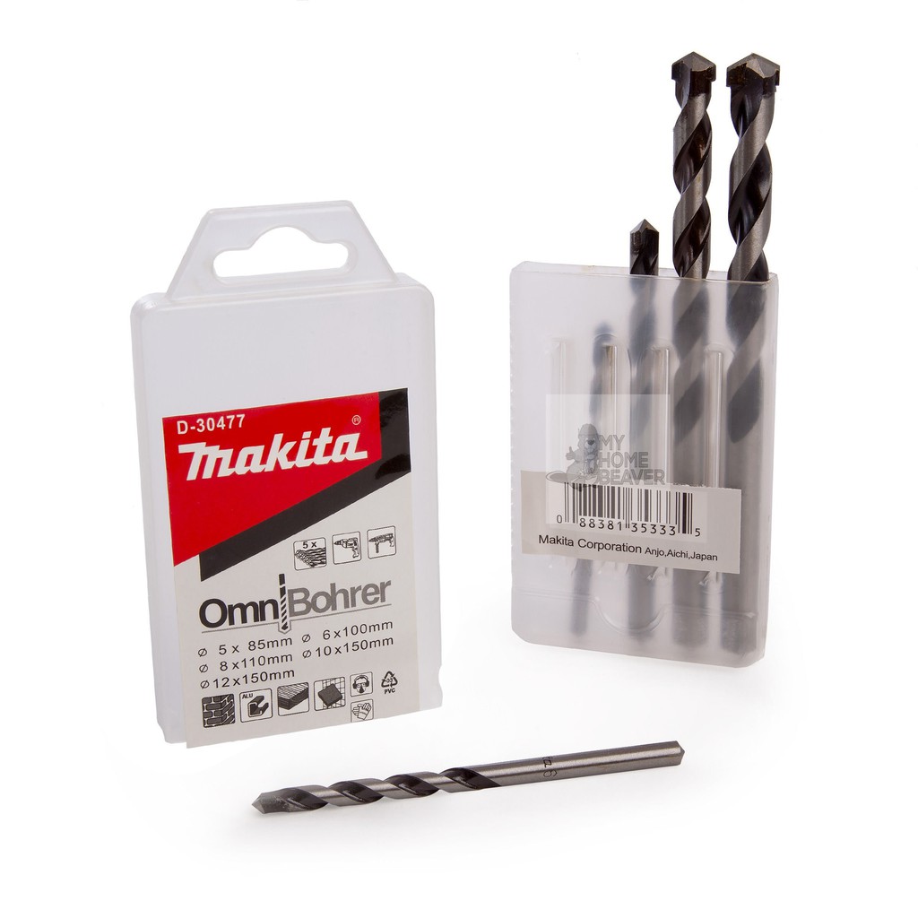Makita Tungsten Carbide Tip Multi Purpose Drill Bit Set For Drilling