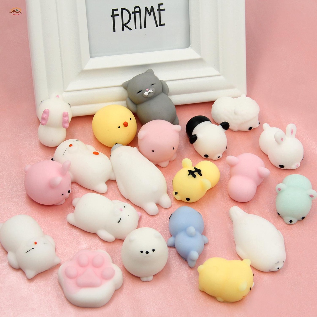 UHSSM 25 PCS Cute Kawaii Soft Squeeze Cartoon Animal Toy for Kids