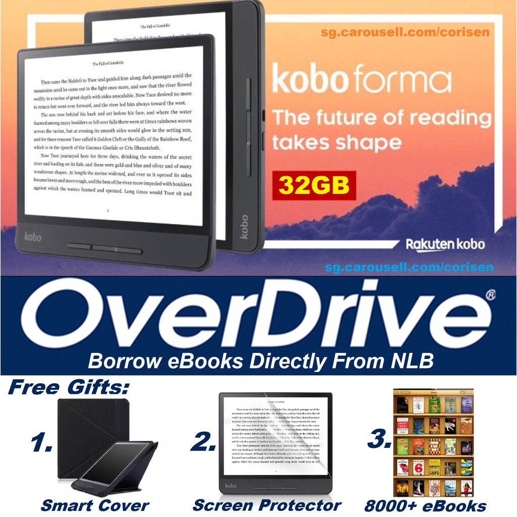 Kobo Forma 32GB 8 Inch Waterproof eReader with Free Smart