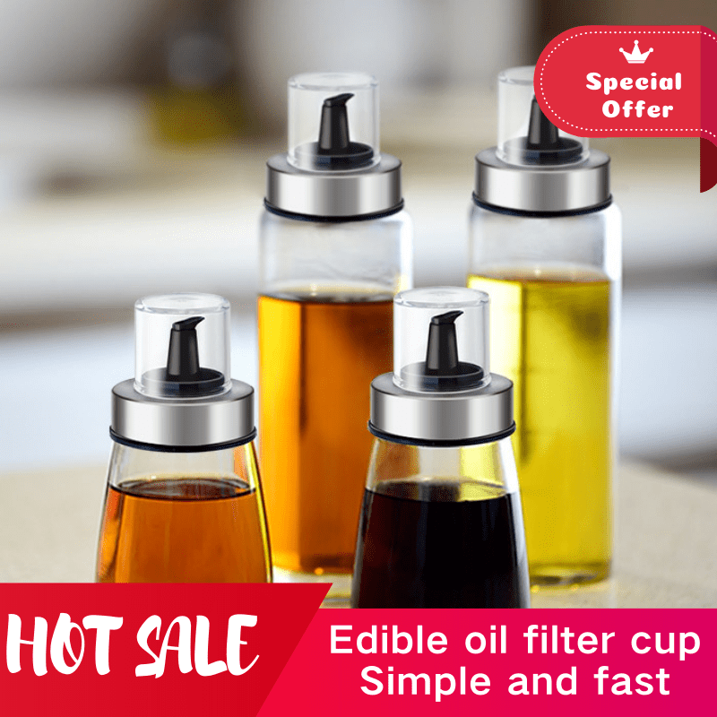 Superior Glass Oil and Vinegar Dispenser, Modern Olive Oil Dispenser