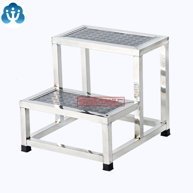 Stainless Steel Single Doublelayer Footstool Household Indoor Twostep