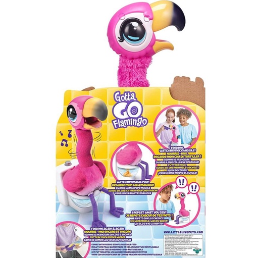 Little Live Pets Gotta Go Flamingo/Turdle Turtle Interactive Plush Toy That Eats, Sings
