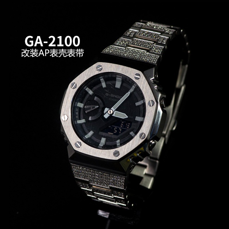 Casio GSHOCK metal watch case strap octagonal GA2100 watch