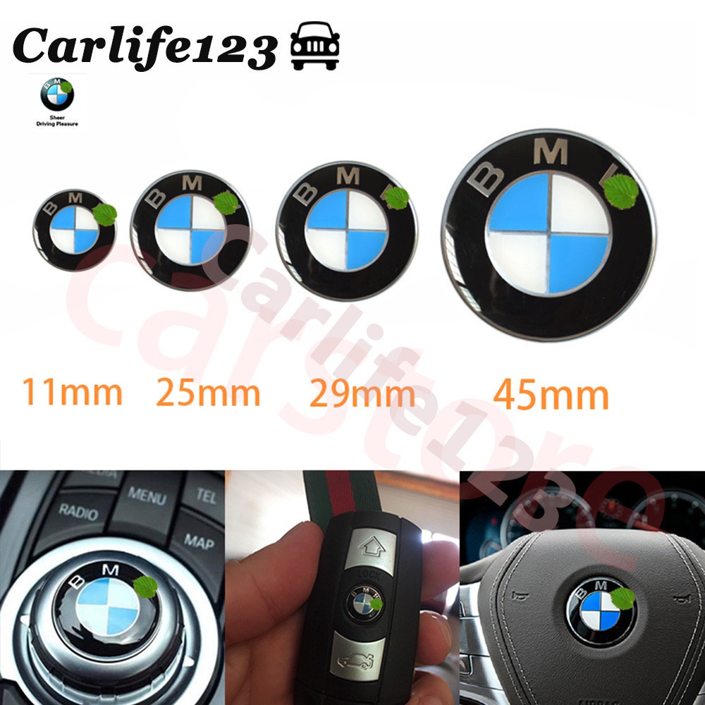 Car Key Logo Sticker 11mm & Interior Center Console Multimedia Logo