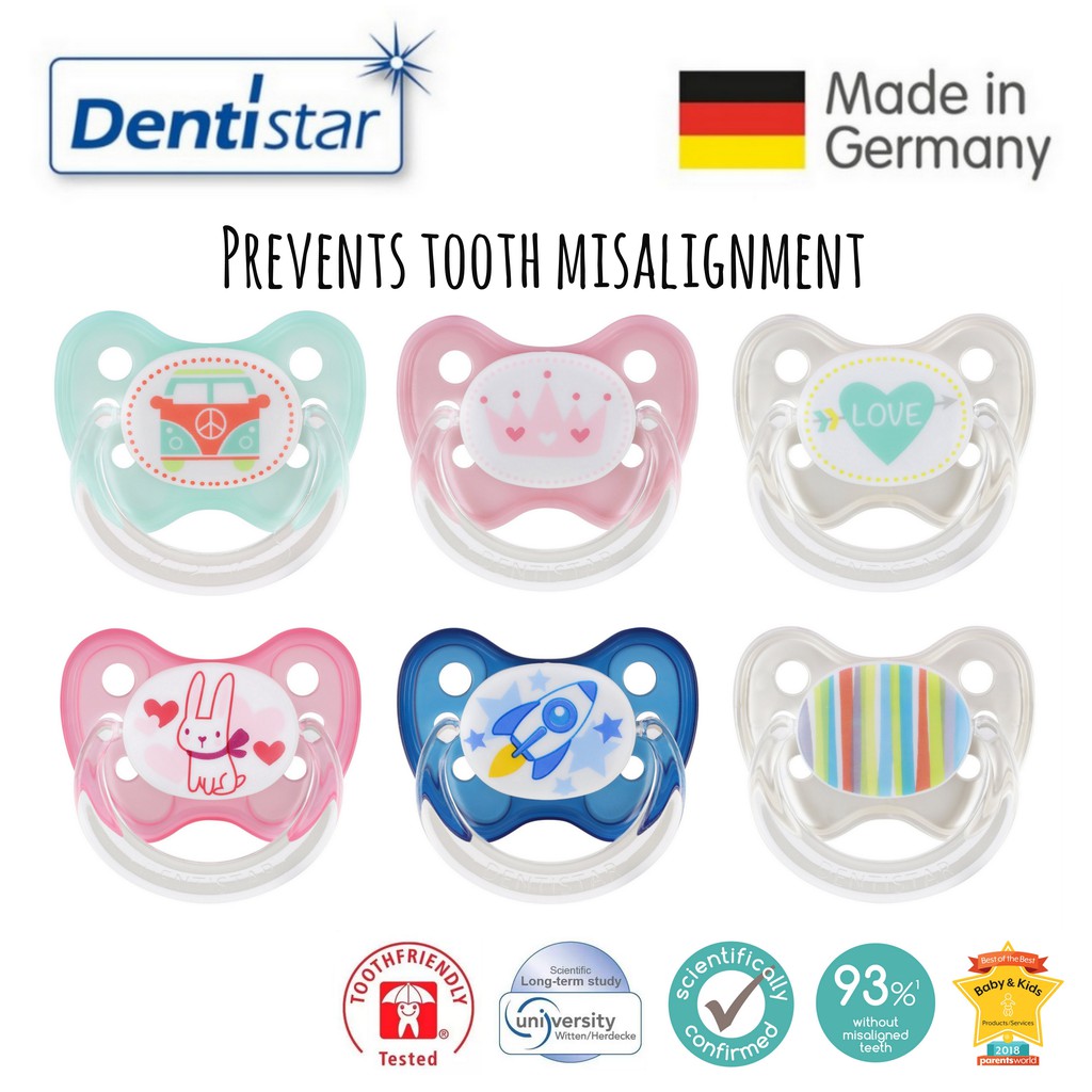 Dentistar Toothfriendly Flat Pacifier (614 months) size 2 with