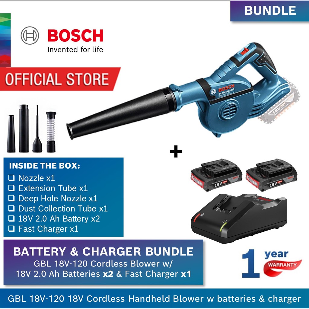 Bosch Official Store | Bosch 18V Cordless Handheld Blower GBL 18V-120