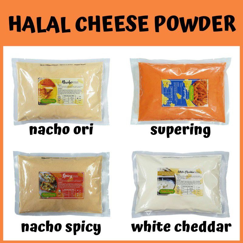HALAL Cheese Powder (Nacho Ori/Nacho Spicy/Supering/White Cheddar