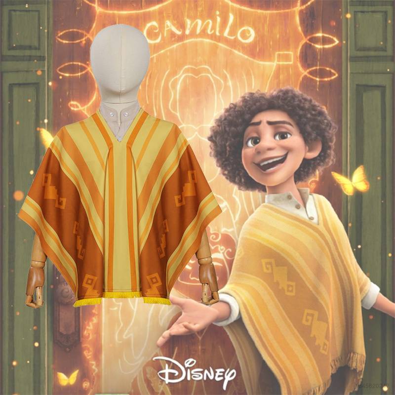 Disney Encanto Camilo Cosplay Costume Set for Kids Boy Shirt Cloak Gift