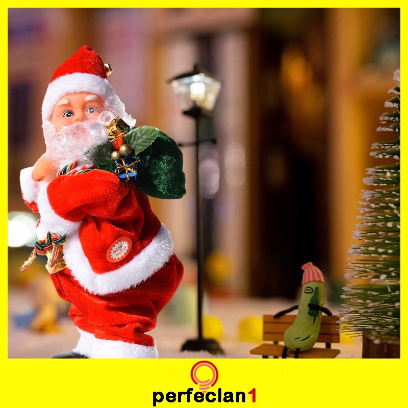 Electric Christmas Santa Claus Toy Hip Shaking Dancing Xmas Santa Dolls