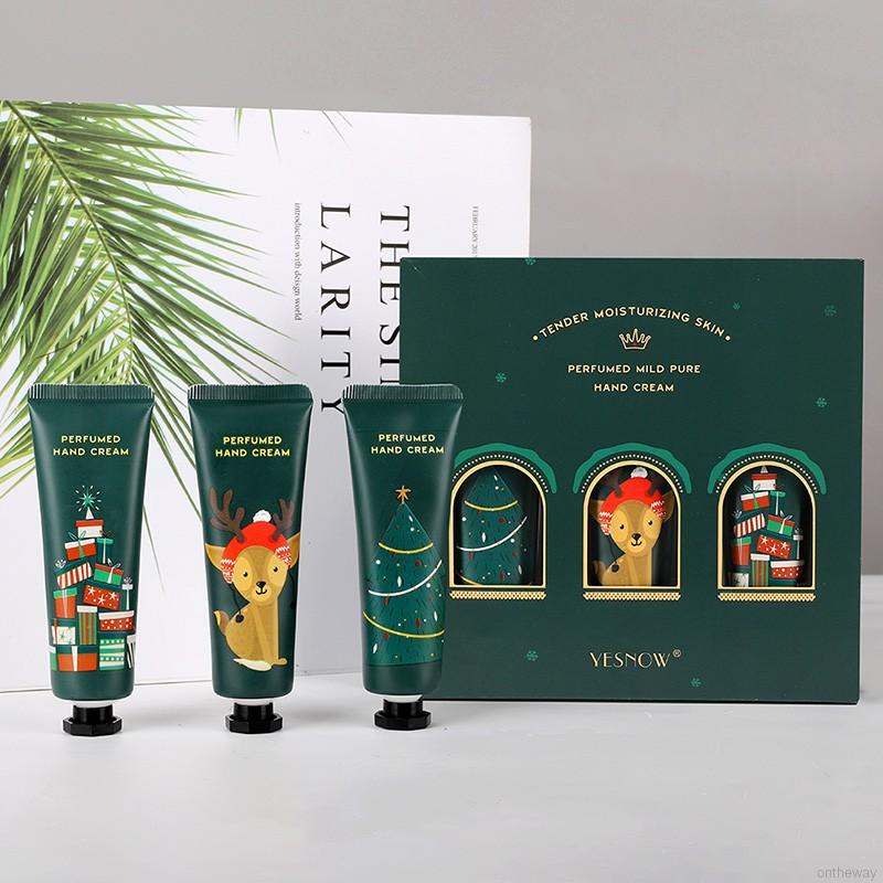 ontherway Christmas Hand Cream Gift Set Moisturizing Hand Lotion Non Greasy Fresh Fragrance