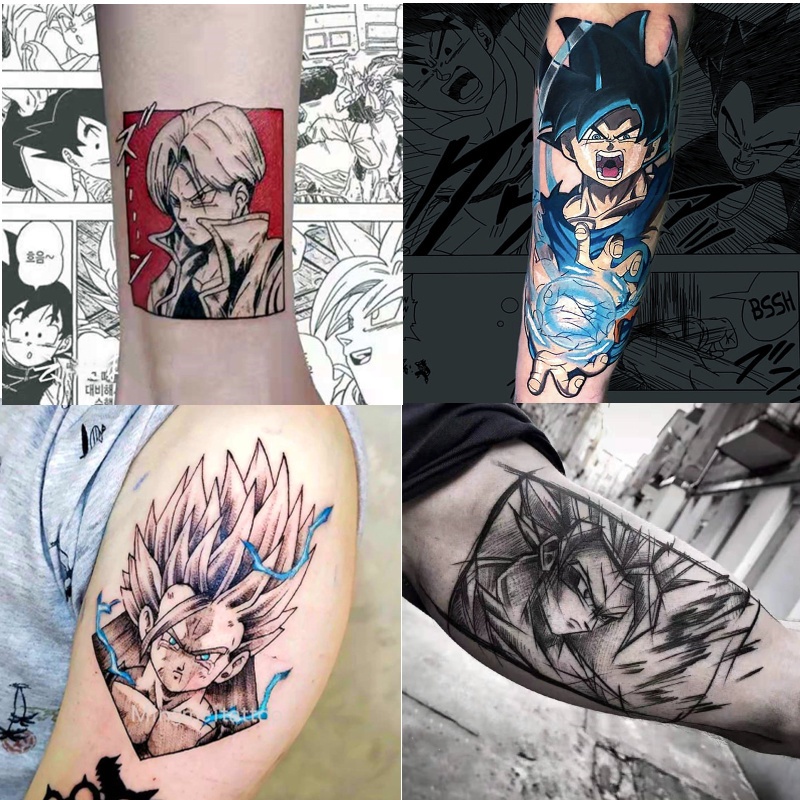 6 Sheets Dragon Ball Saiyan Goku Tattoo Sticker Cartoon Temporary Tattoo Waterproof Fake Tattoo Sticker | Shopee Singapore 800_x_800_jpg