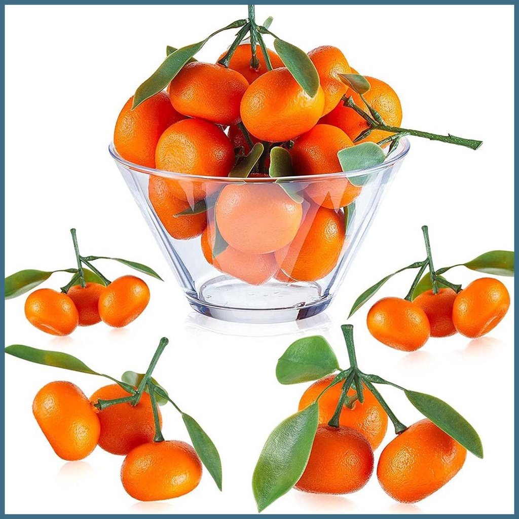 Fake Orange Tray Lifelike Orange Realistic Artificial Fruit Tray