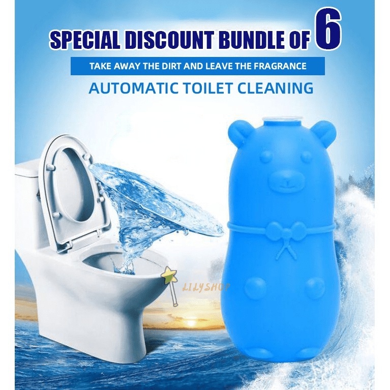 Automatic Cleaning Blue Bubble Toilet Cleaner Deodorant Block Shopee