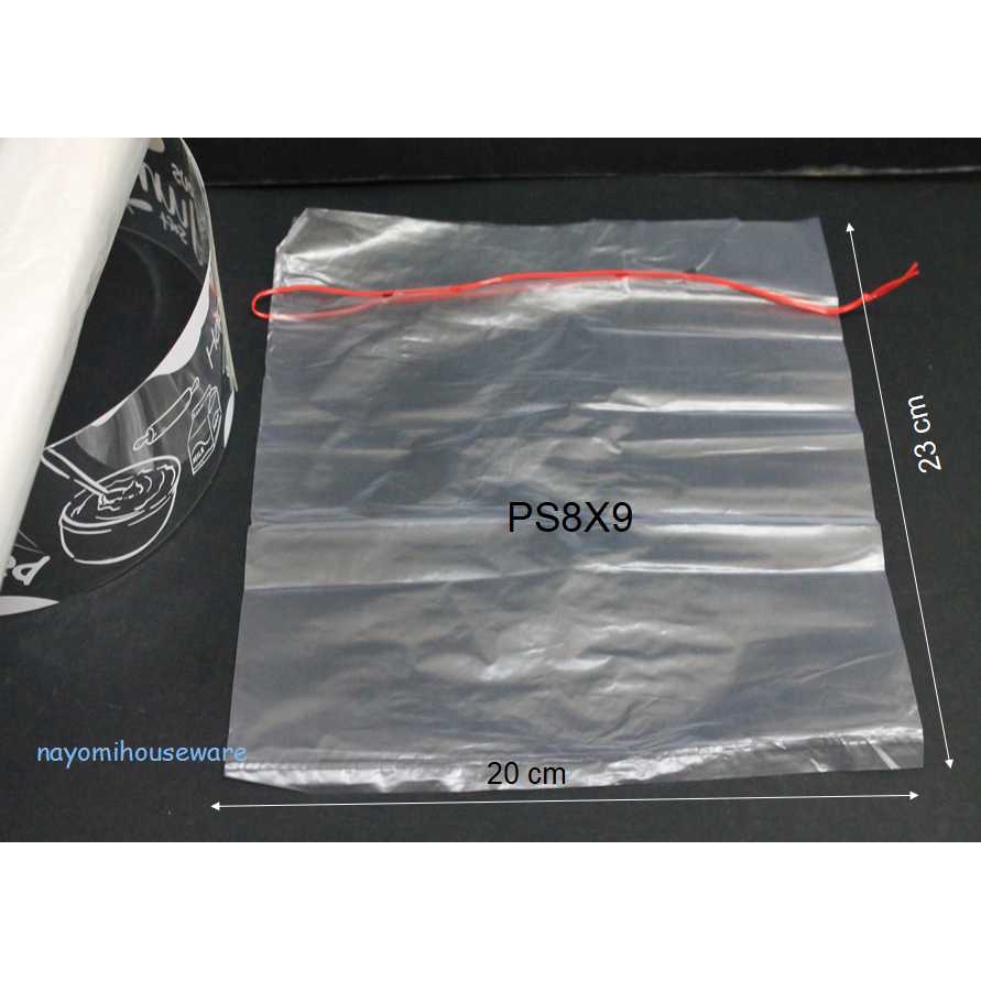 40 pieces PS8X9 Plastic String Bag/Kopi/Teh Dabao Bag For Foods/Drinks
