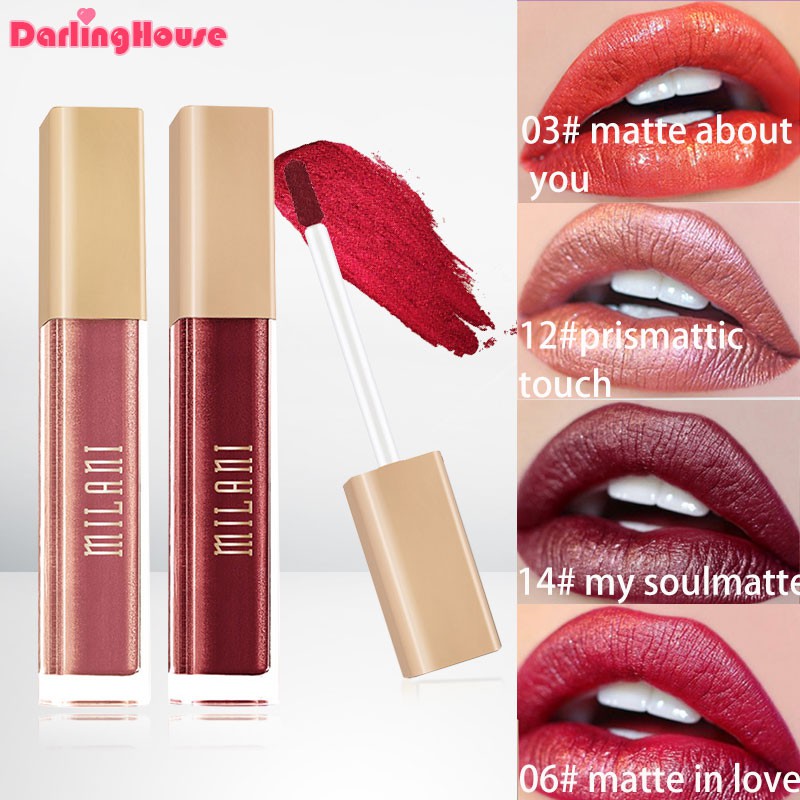 [READY STOCK]USA MILANI MATTE METALLIC LIPQUID LIPS SWATCHES LIPSTICK