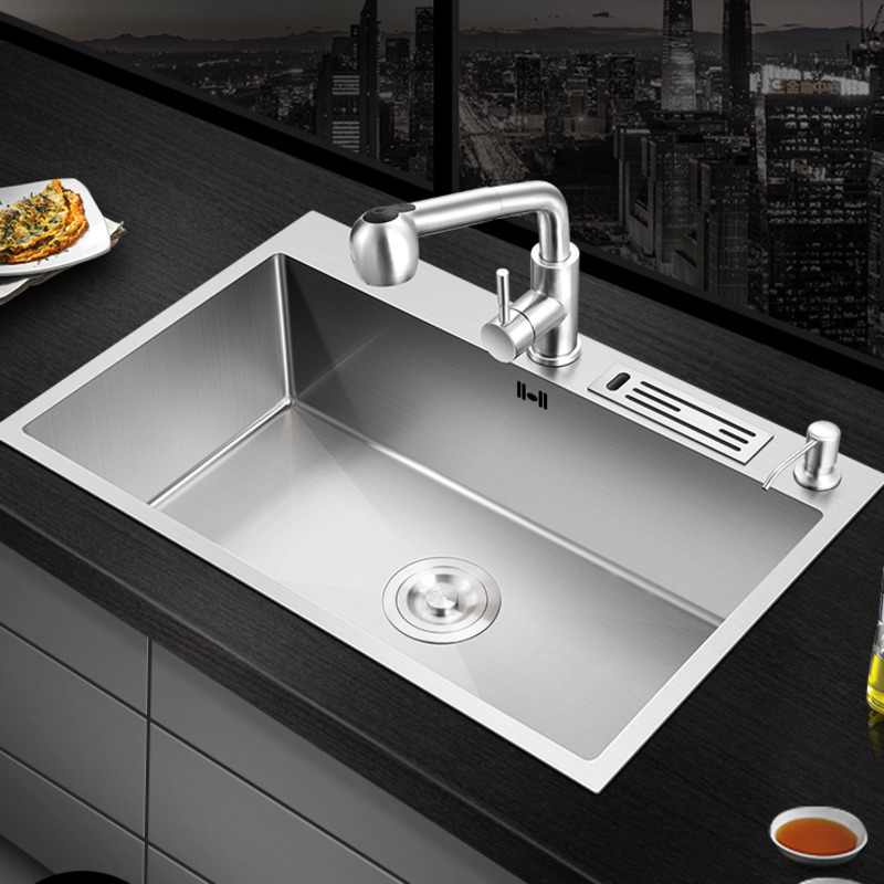 Power German Good Wife Sink Single Sink Kitchen Sink 304 Stainless