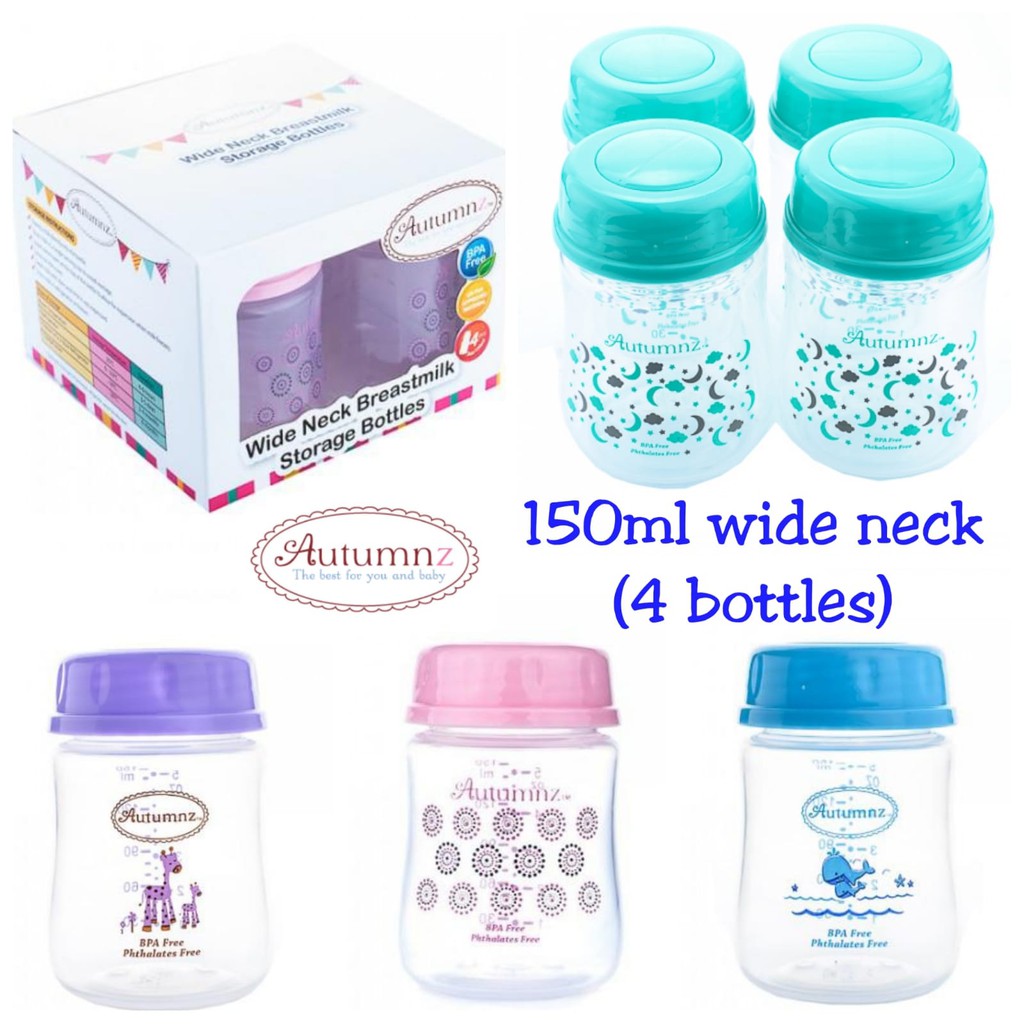 Autumnz 5oz WIDE neck Breast milk breastmilk storage Bottles BPA free