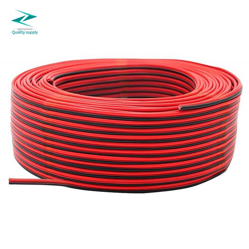 In Stock 2Pin Wire 100M 22AWG 12V/24V Extension Cord Red and Black 2