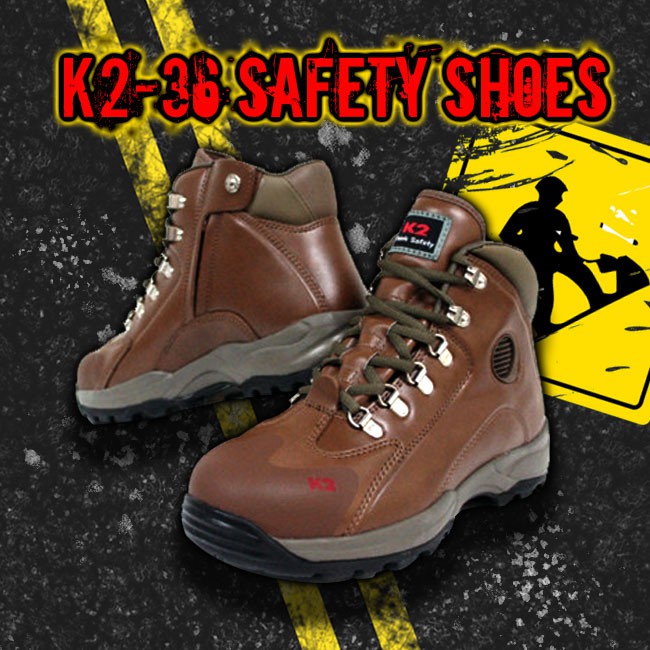 K2 Safety Shoes K236 (Brown) Shopee Singapore
