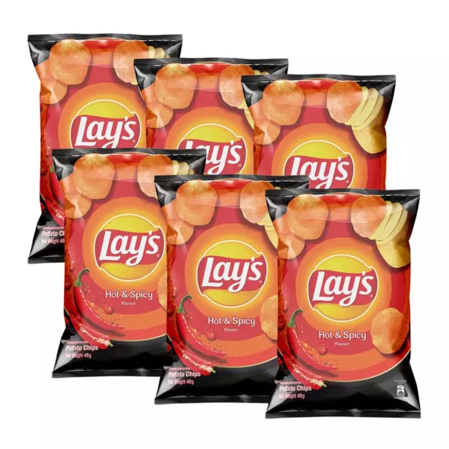 Lay's Hot and Spicy 48g (Pack Of 6) Shopee Singapore