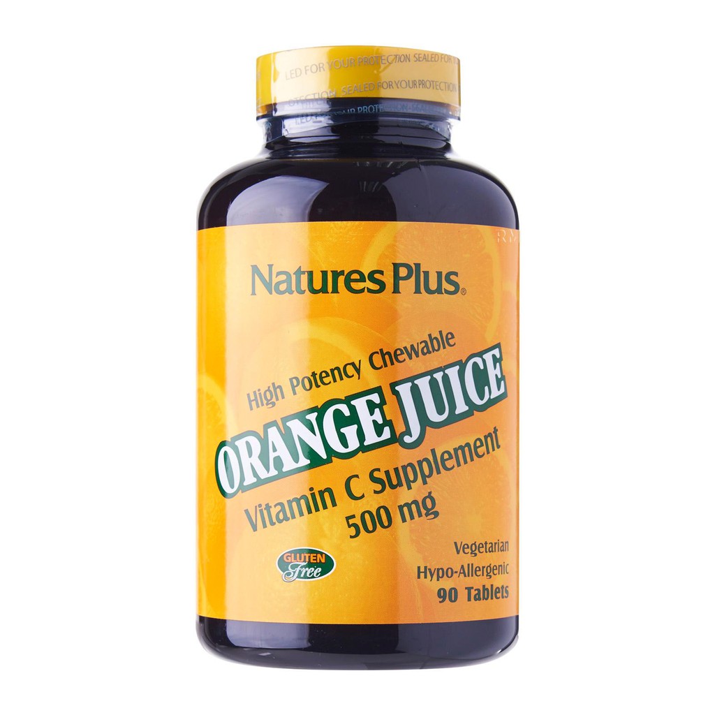 Natures Plus Orange Juice Vitamin C 500 mg Chewable 90 tablets Shopee