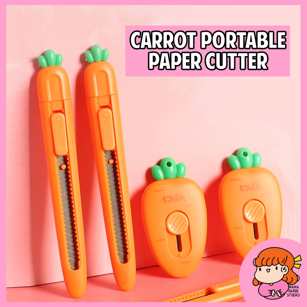 🇸🇬 Carrot Cute Portable Paper Cutter Pen Knife 1 pc Shopee Singapore
