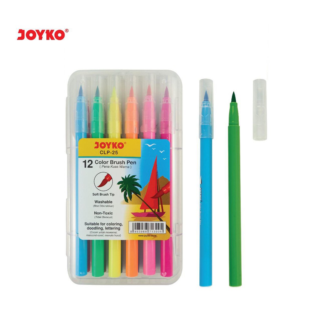 Joyko Color Brush Pen CLP25 12 Color CLP25 Coloring Brush