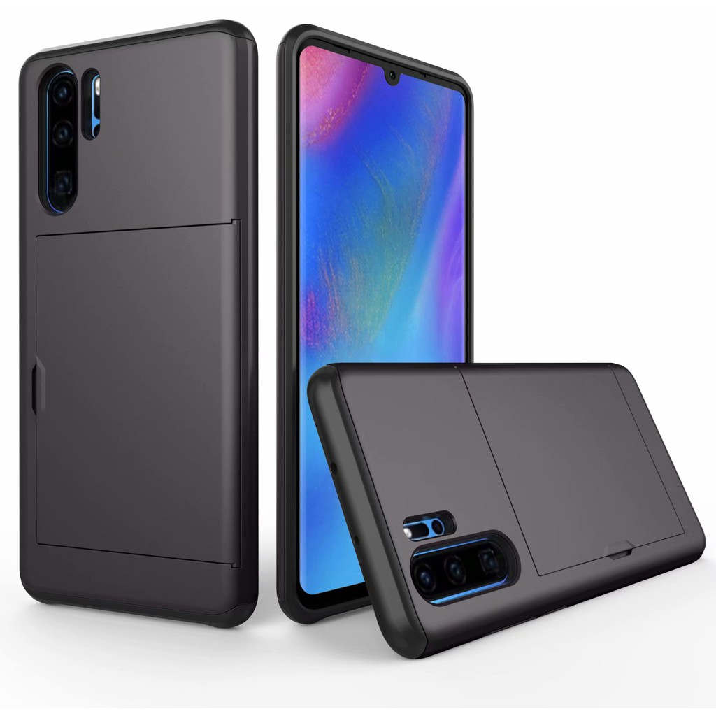Cover Huawei P30 P30 Pro Case With Card Slot TPU PC 2 IN 1 Phone Casing