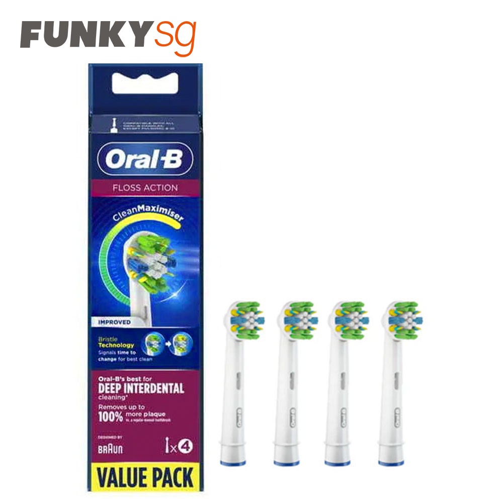 Oral B Floss Action Replacement Toothbrush Brush Heads Original from Germany 4 Counts Shopee