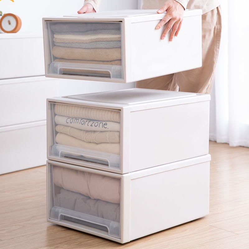 Extra Large Drawer Storage Box Plastic Storage Box Wardrobe Clothing