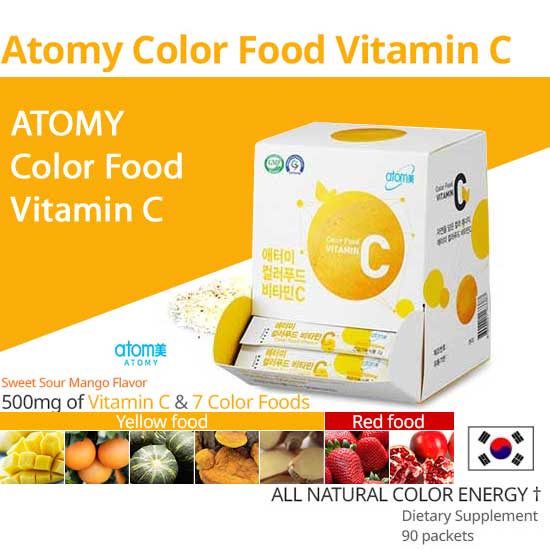 Atomy HEALTH CARE Atomy Color food Vitamin C 180 g 500mg 90 packets