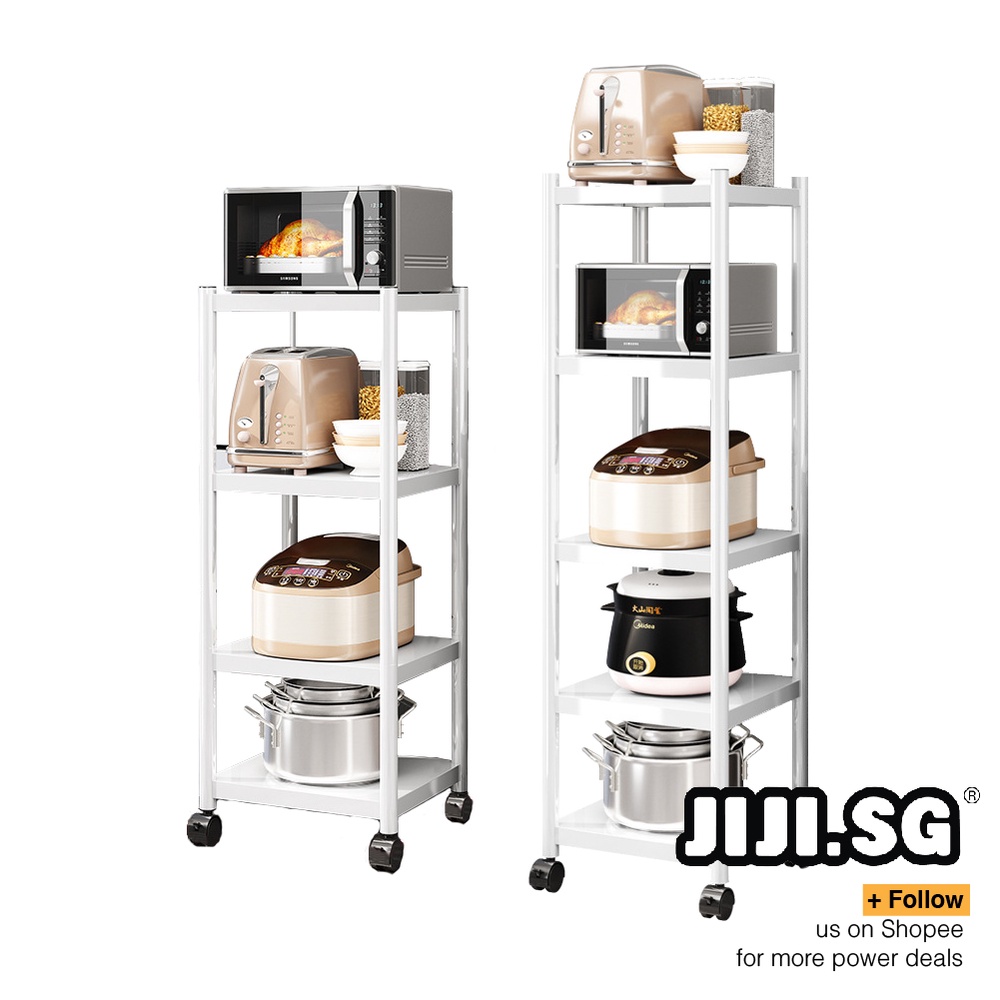 (JIJI.SG) LORAINE Kitchen Storage Rack / Shelves / Shelving / Castor