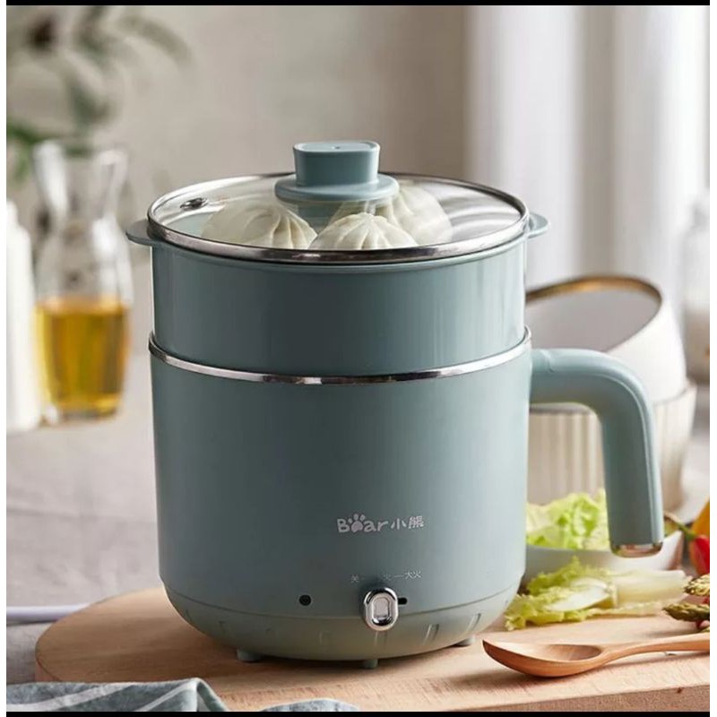 Electric Rice Cooker 1.2L Mini Stainless Steel Inner Portable Electric