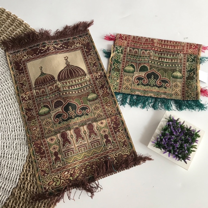 Small Prayer Rugs / Mini / Face / Child Turkish Souvenirs Hajj (HDI
